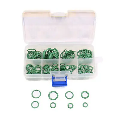 

111Pcs Green O Ring Assortment Air Conditioner Rubber Oil Seal Gasket Set Kit