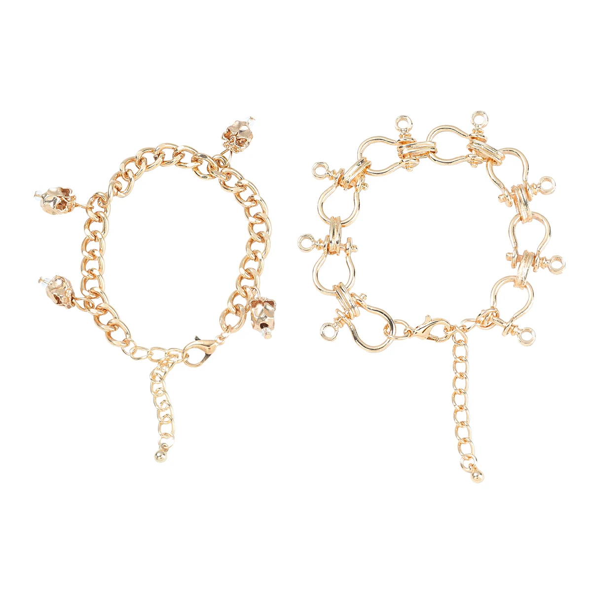 

JIJIAWENHUA New Trend Alloy Bracelet Bracelet Two-piece Combination Fashion Temperament Jewelry Accessories