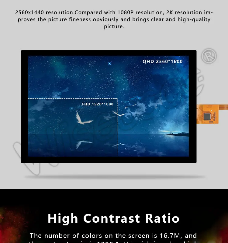 Wisecoco 10," VVX10T022N00 ips lcd экран 2560 × 1600 eDP ландшафтного типа+ igc конденсатор сенсорный датчик для Pad& Tablet