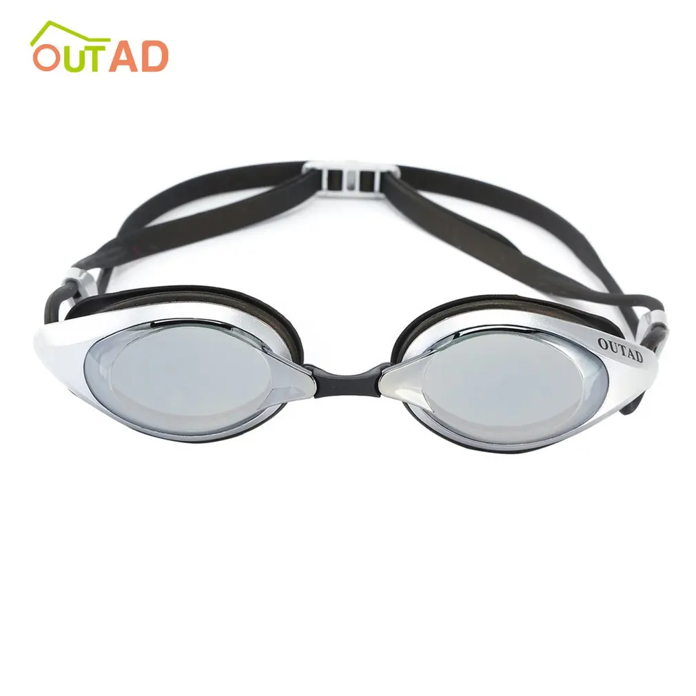 

OUTAD Classic Styling Electronic Plating HD Waterproof Anti-Fog Adult Swim Goggle With 2 Interchangeable Nosepieces