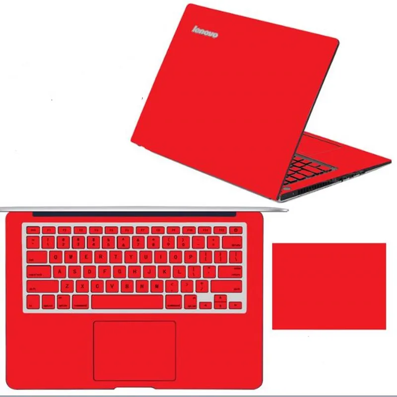 Красный Наклейка для ноутбука acer dell hp lenovo samsung 12 13 14 15,6 дюймов, защитная пленка для экрана клавиатуры, водонепроницаемая - Цвет: Красный