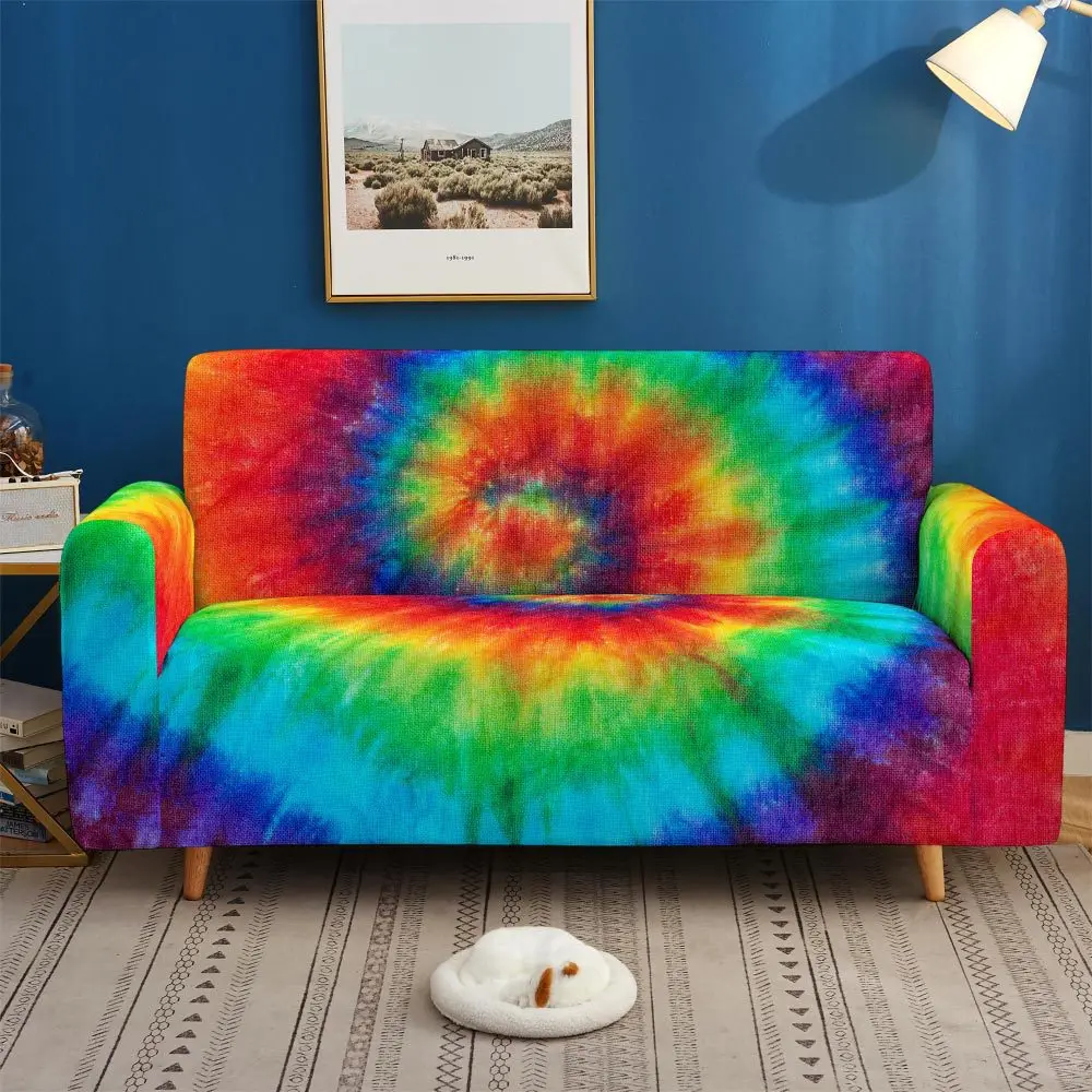 

Home Decor Tie-dye Sofa Cover Living Room Slipcovers Armchair Couch Cover Furniture Protector Stretch All Cover Cover 3 seater