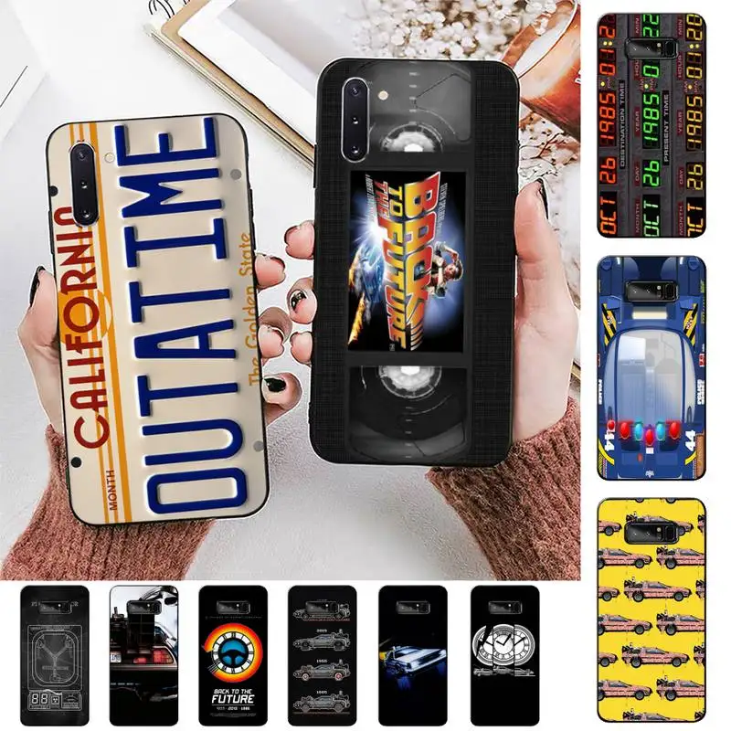

FHNBLJ Back To The Future Time Machine Phone Case for Samsung Note 3 4 5 7 8 9 10 20 pro lite ultra Oppo A9 2020