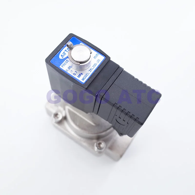 AIRTAC Normally open high temperature steam valve 7bar/100psi 2 way solenoid stainless steel SUS304 water inch PTFE | Обустройство