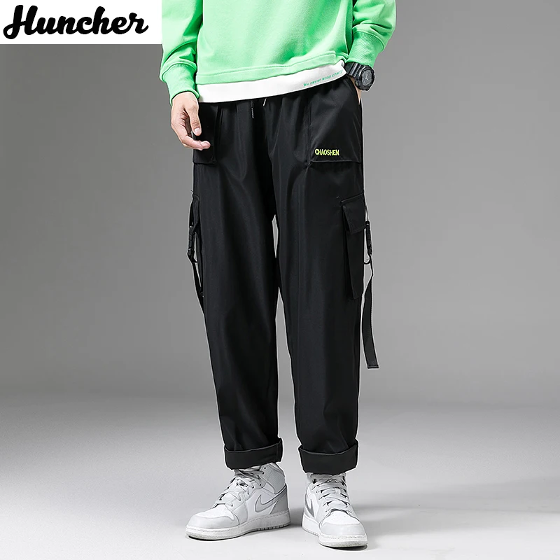 Мужские брюки карго Huncher модные мешковатые в стиле хип хоп Японская уличная