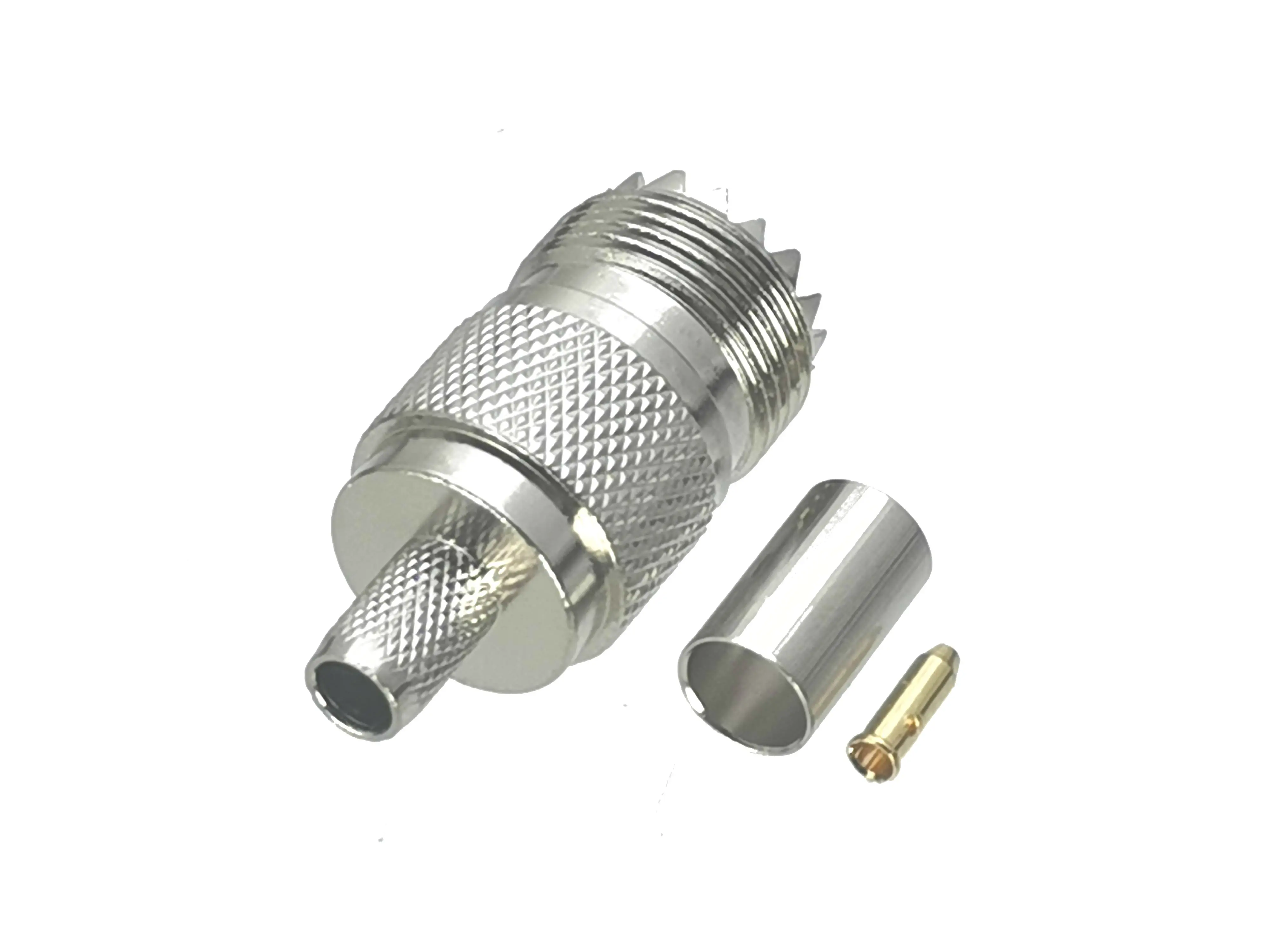 1Pcs Connector UHF SO239 Female Jack Crimp RG8X LMR240 RF Adapter Coaxial High Quanlity | Обустройство дома