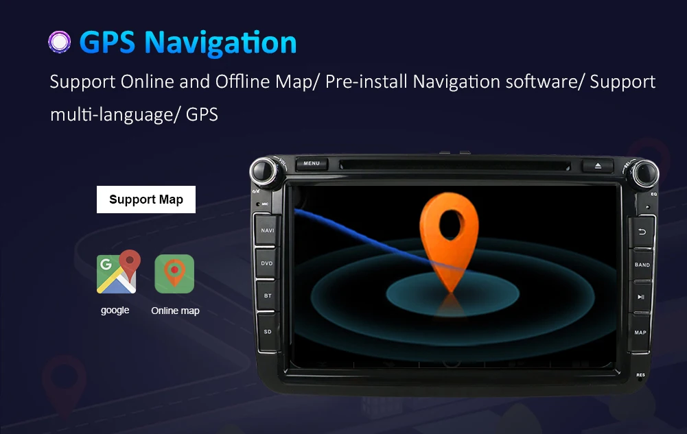 2 DIN Android 9,0 автомобильный DVD для Volkswagen GOLF MK5 MK6 PASSAT B6 POLO SKODA Fabia gps навигация Радио USB/SD PC Canbus карта 4+ 64G