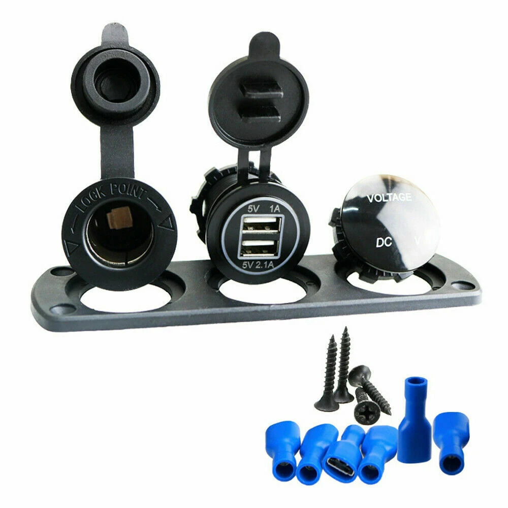 

DC 12V-24V розетка для автомобильного прикуривателя + двойной USB Зарядное устройство + зеленый светодиодный вольтметр для автомобиля Аксессуары...