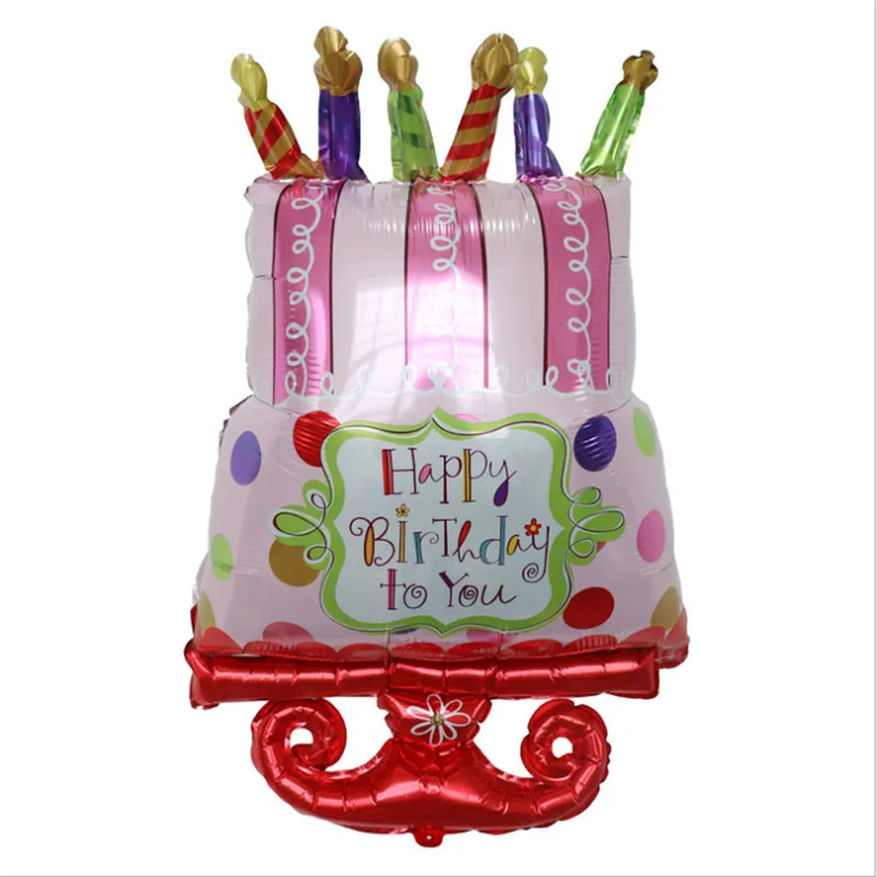 

Cake Series Aluminum Foil Balloon Baby Birthday Decoration Three Layer Film