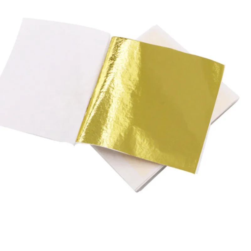 

100 Sheets/Pack Household 9X9CM Gold Foil Paper Hot Stamping Decoration Stickers K Gold Door Frame Table And Chair Stickers