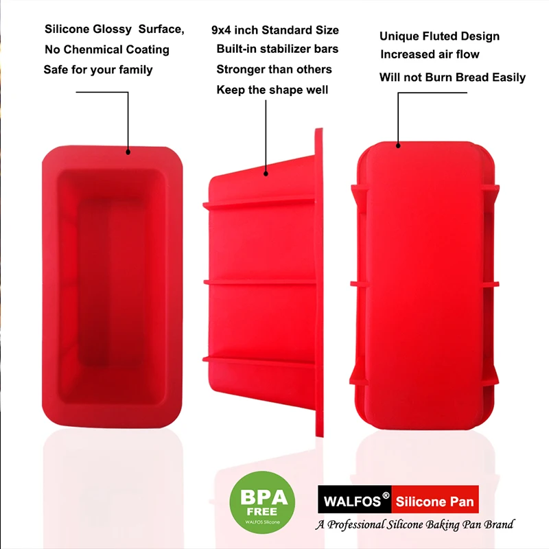 WALFOS Высококачественная многофункциональная силиконовая мини-форма для хлеба