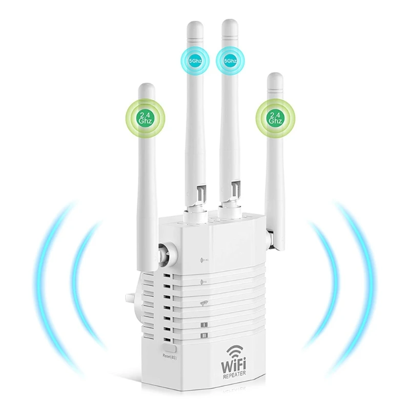 

1200Mbps WiFi Repeater 2.4GHz 5.8GHz WiFi Range Extender WiFi Amplifier Signal Booster Wireless AP Access Point