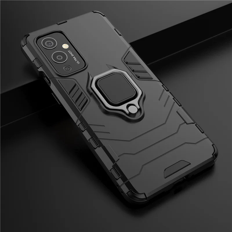 

For Oneplus 9 Case Cover TPU Bumper Magnetic Ring Holder Silicone Armor Hard Back Cover One Plus 9 Pro Phone Case For Oneplus 9