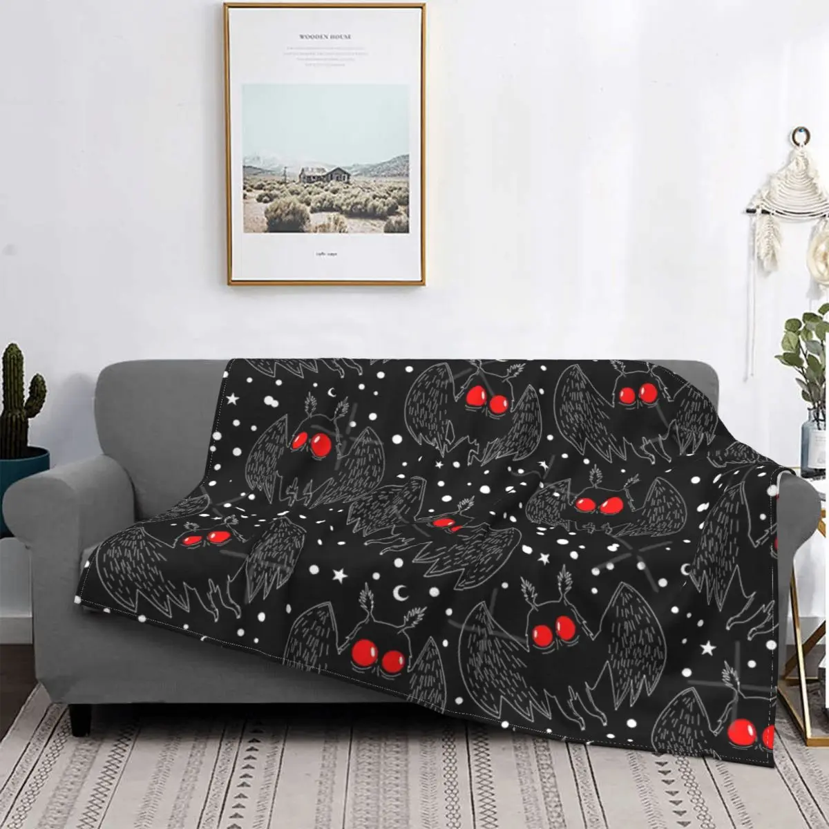 

Ночник Mothman, colcha a cuadros para cama, Manta de muselina, manta администратора