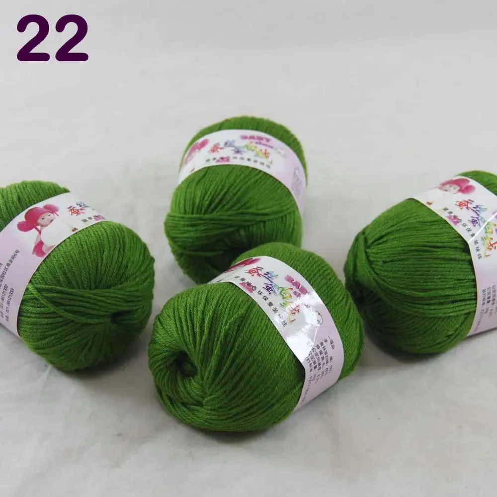 Цвет на выбор 4 шара 50 г кашемировая шелковая бархатная Детская Пряжа для ручной