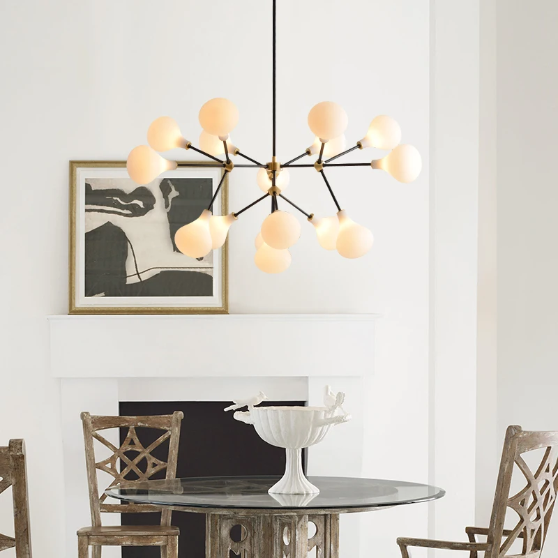 Люстра в скандинавском стиле современное освещение для кухни островка домашнее