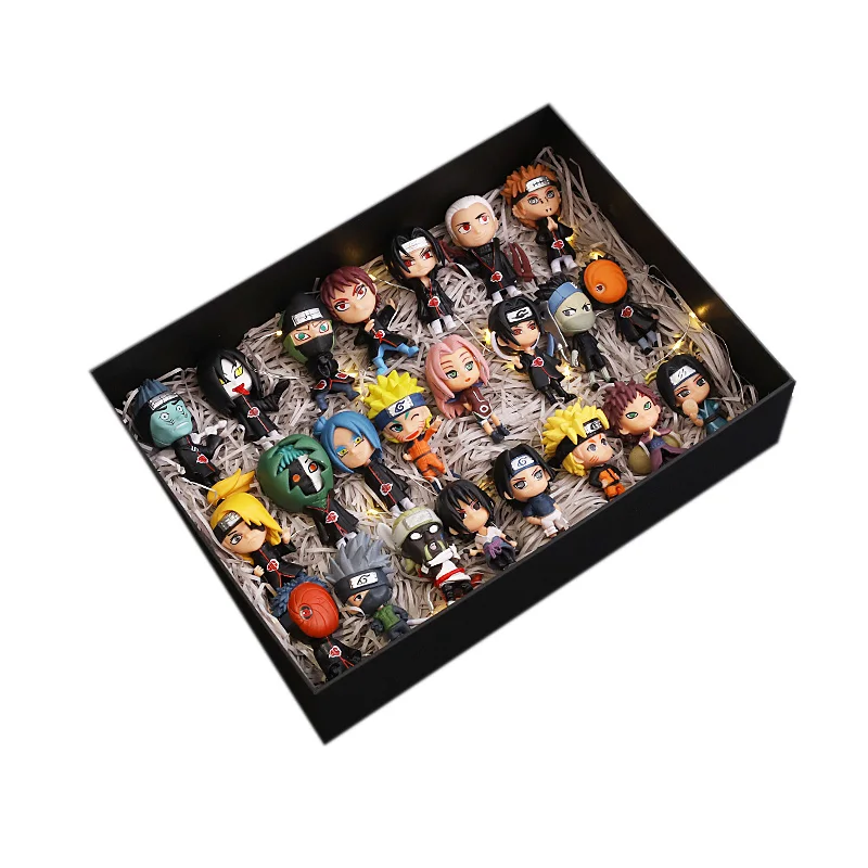 Полный набор ручная работа модель Geschenkdoos Uzumaki Naruto Uchiha Sasuke Kakashi фигурка игрушки |