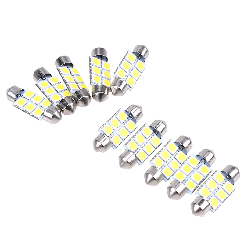 POSSBAY 10 шт. 36 мм 5050 6SMD белый микро общий автомобиль гирлянда для салона Купол
