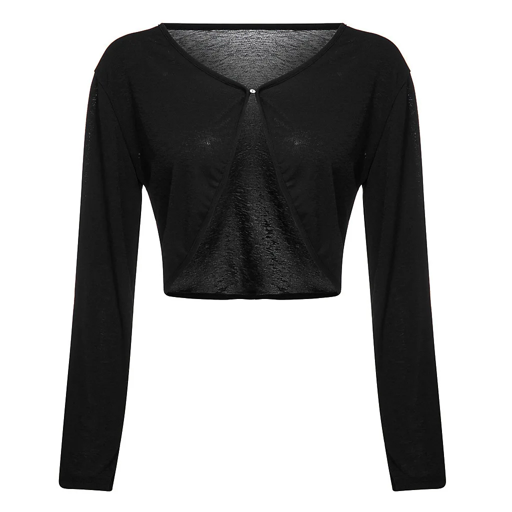 Вязаный свитер WEPBEL болеро Модный женский Укороченный трикотажный кардиган с