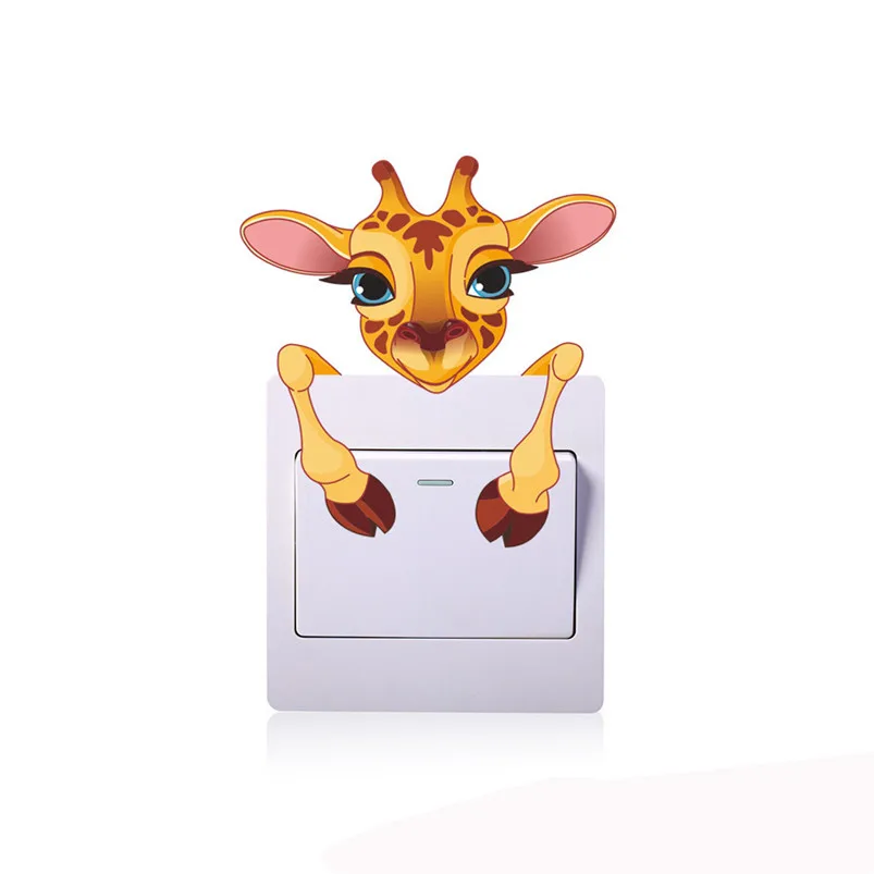 Животные наклейка на выключатель &quotКотик&quot светильник переключатель Декор