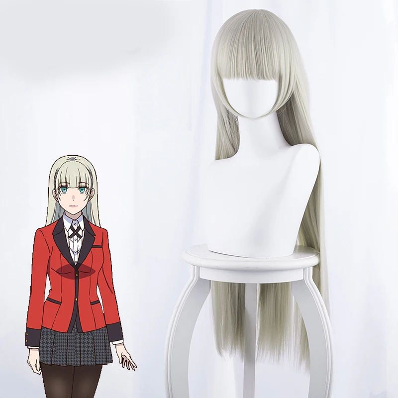 Длинный парик аниме Kakegurui Momobami riririka синтетический ворс реквизит для косплея