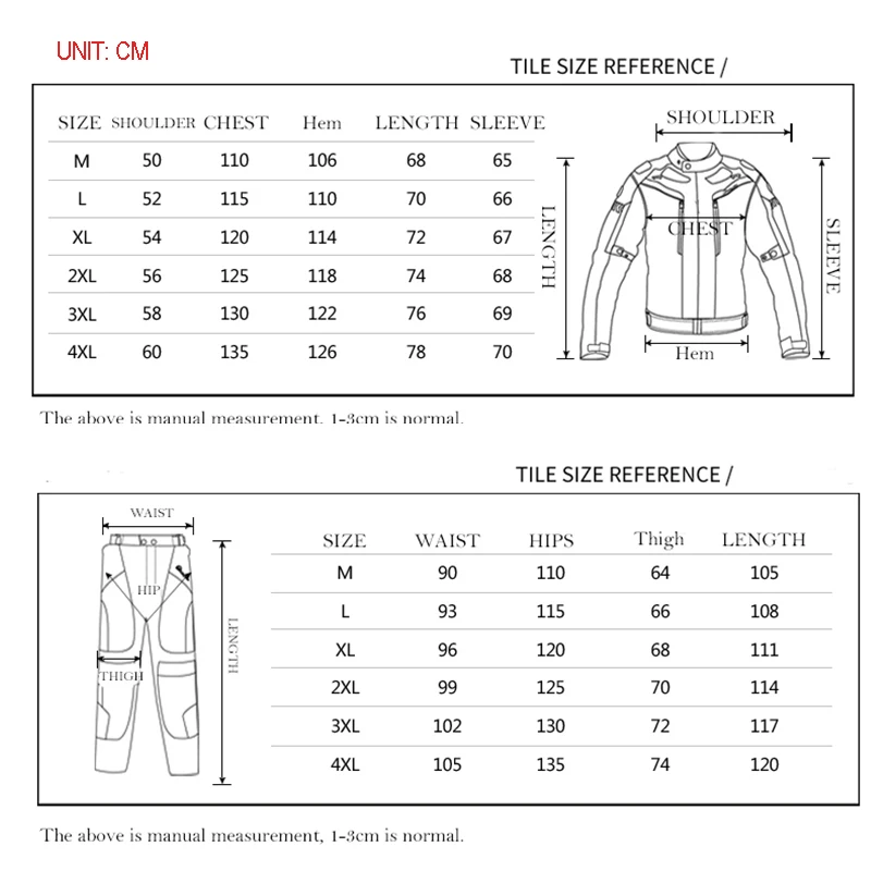 Мотоциклетные гоночные куртки тела Защита брюки Водонепроницаемый одежда для