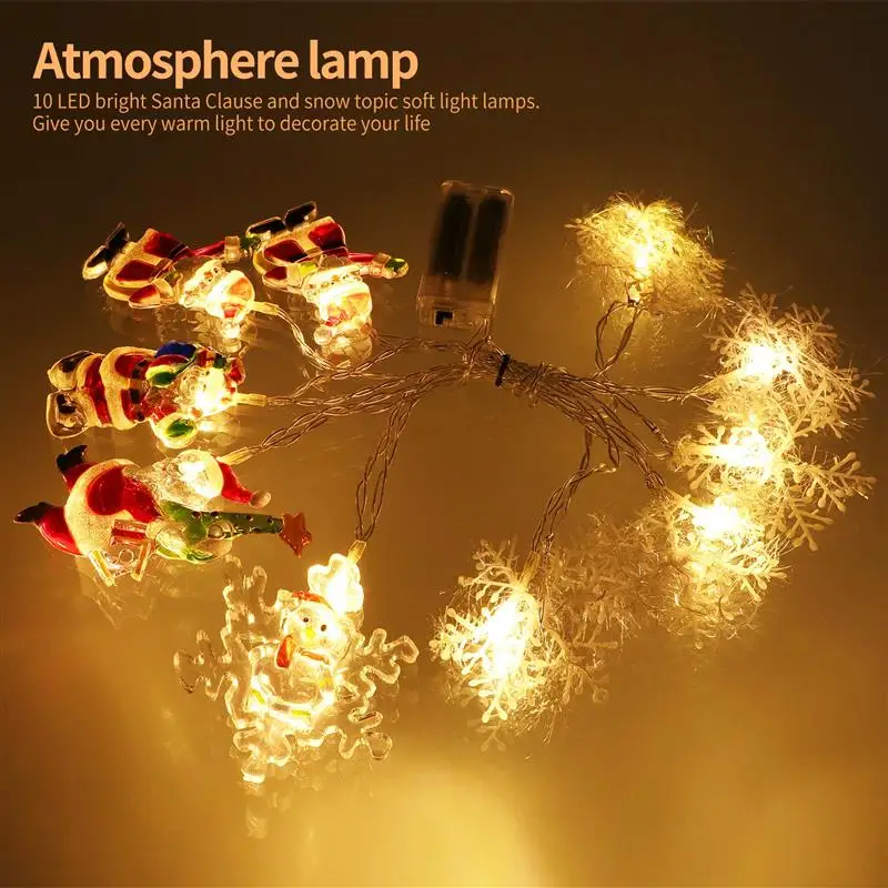 

Водонепроницаемая Декоративная гирлянда, 10 светодиодов, 2 м, 78,6 дюйма