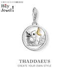 Женский браслет из серебра 925 пробы, с подвеской в виде совы