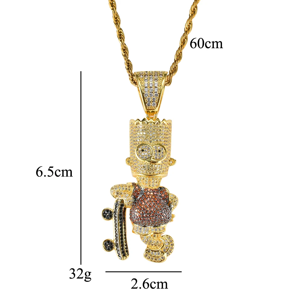 Ожерелье CN006 с кулоном в виде закрепляющегося на крапановой закрепке блестящими