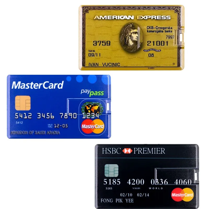 Usb Стик Master HSBC кредитной карты флэш накопитель 512 ГБ Водонепроницаемый Pendrive 256