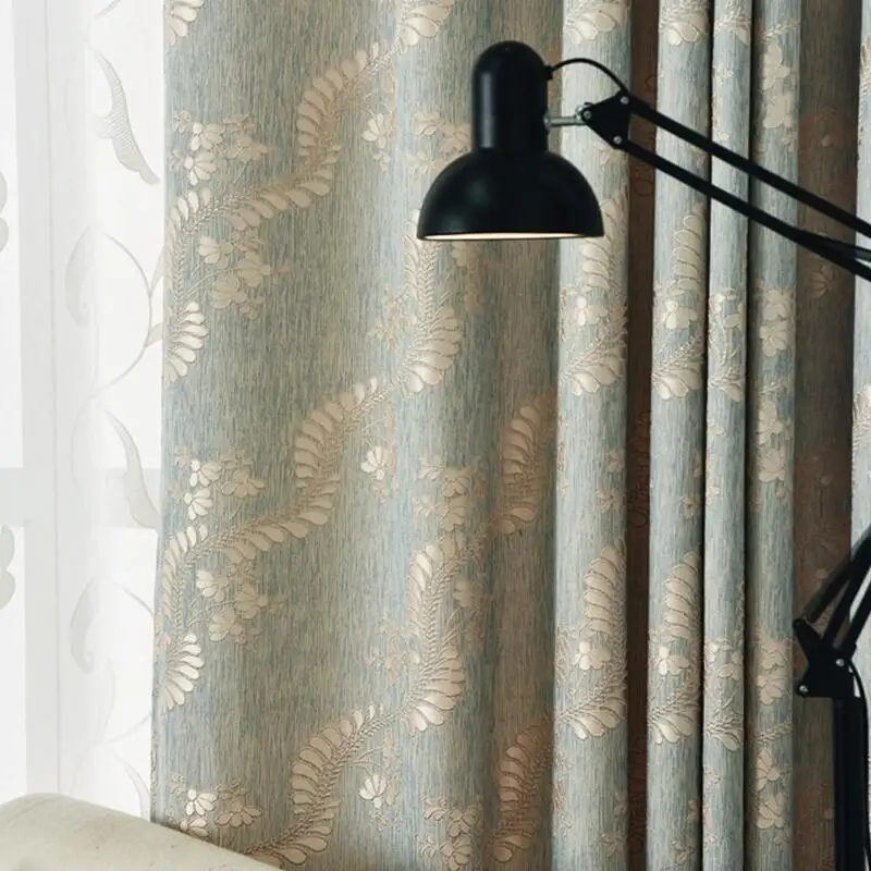 Занавеска в американском стиле Затемняющая жаккардовая ткань для гостиной