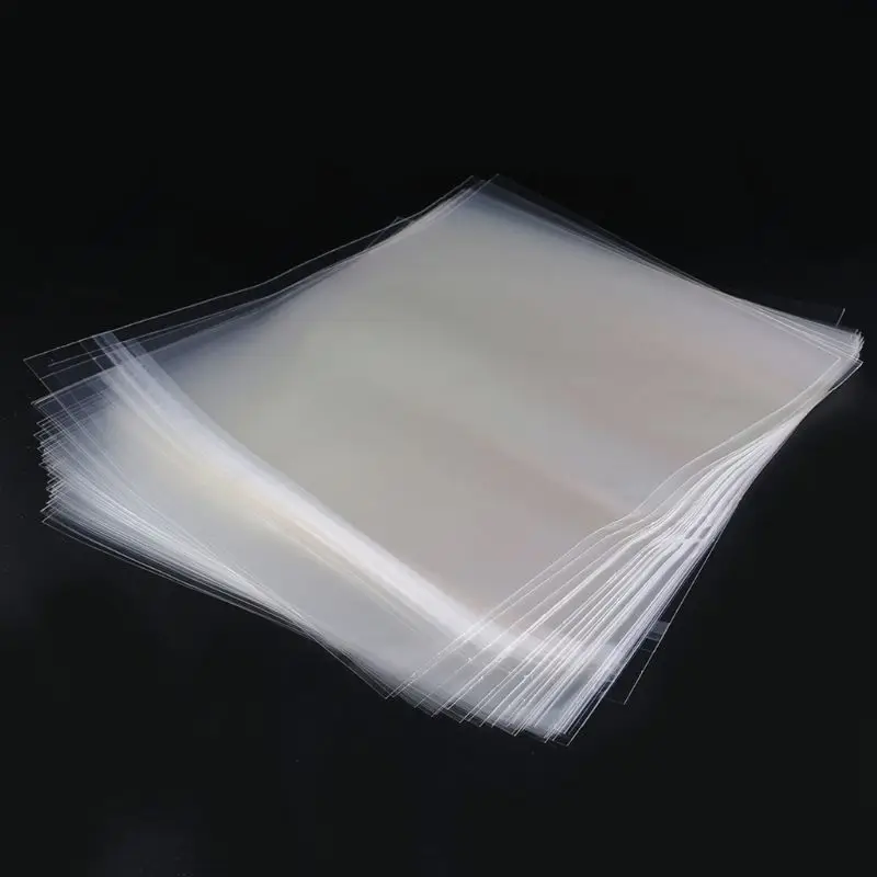 

50pcs 12" PE Vinyl Record LP LD Record Plastic Bags Anti-static Record Sleeves Outer Inner Plastic Clear Cover Container