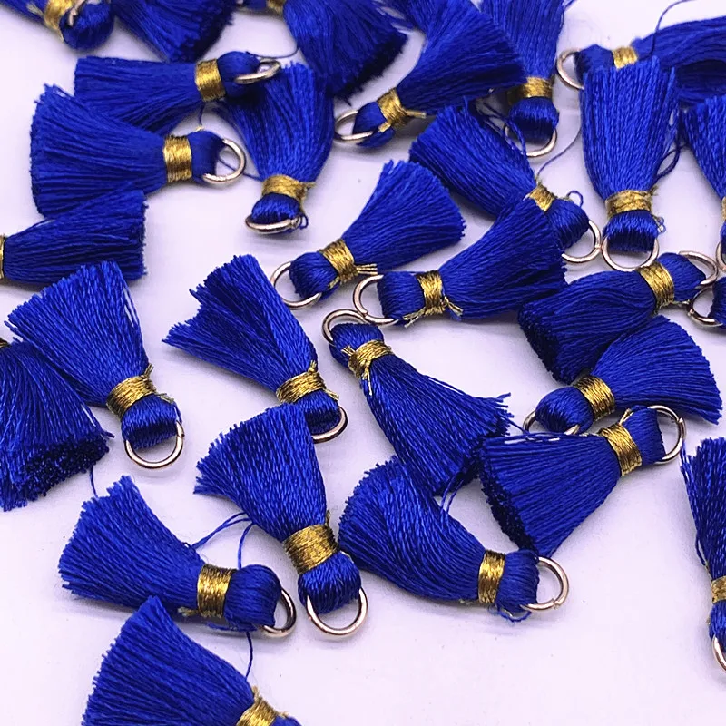 10 шт 20 мм Мини полиэстер шелковые кисточки висячая бахрома Серьги Аксессуары