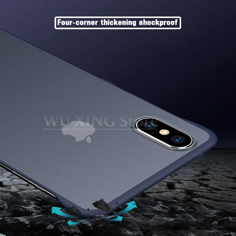Прозрачные матовые жесткие чехлы для ПК iPhone Xs Max роскошные Xr x s ультра тонкий