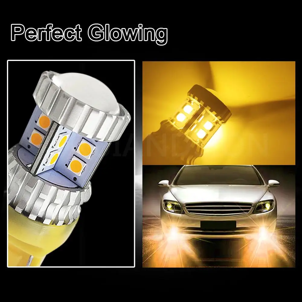 

2 pcs BAU15S 7443 T20 1156 BA15S Car light led bulb Motor turn-reverse lamp Auto brake-stop-parking light 10-30V yellow white
