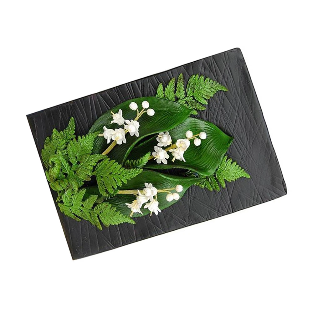 Новый 3D круглый папоротник силиконовая форма лист для фонданов шоколада печенье