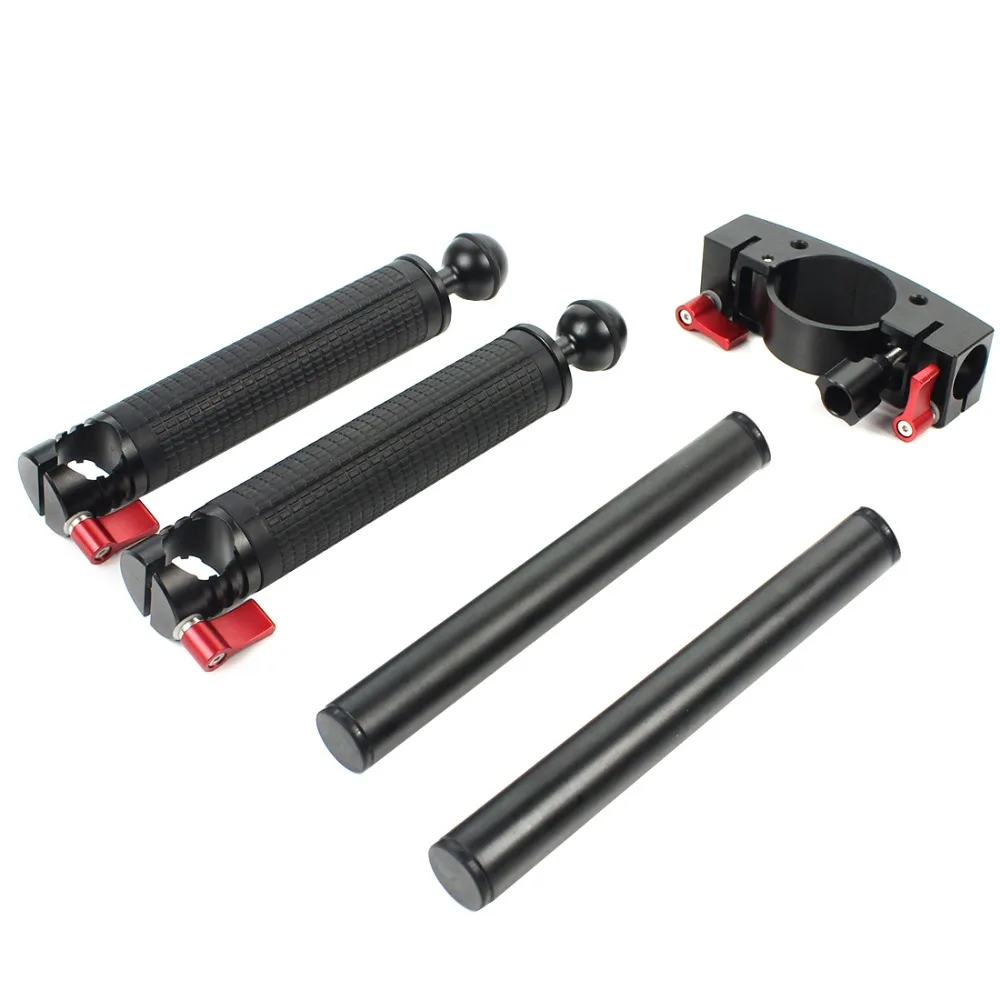 Двойной Ручной Стабилизатор рукоятки для DJI Ronin S для zhi yun Crane2 Pro Gimbal SLR держатель камеры с зажимами-бабочками адаптер