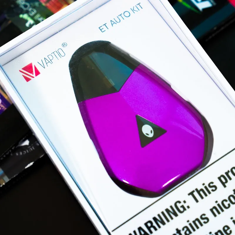 Vape Kit Pod System 550 мАч Vaptio ET AUTO встроенный бокс мод батарея 1 5 мл все в одном pod cartriage бак
