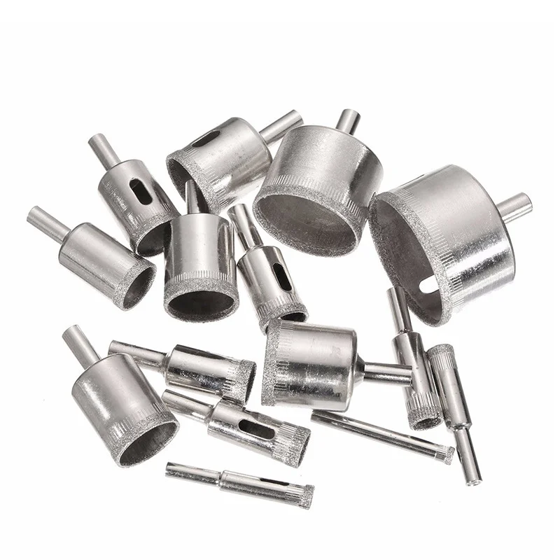 

1set Diamond Coated Drill Bit 6-50mm for Tile Marble Glass Ceramic Woodworking Cutting Hole Opener Bit Power Tool Accessories