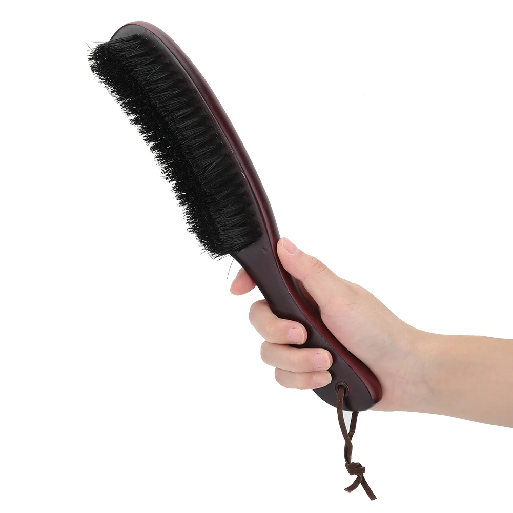 

Handy Wooden Handle Brush Soft Hair Dustproof Beard Brush For Home Salon Use