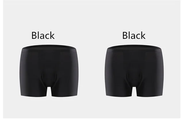 black and black L Новые Xiaomi Mijia YouPin хлопок Smith Модальные удобные трусы боксеры 5 цветов Air sense нижнее белье 2 шт - Цвет: black and black L