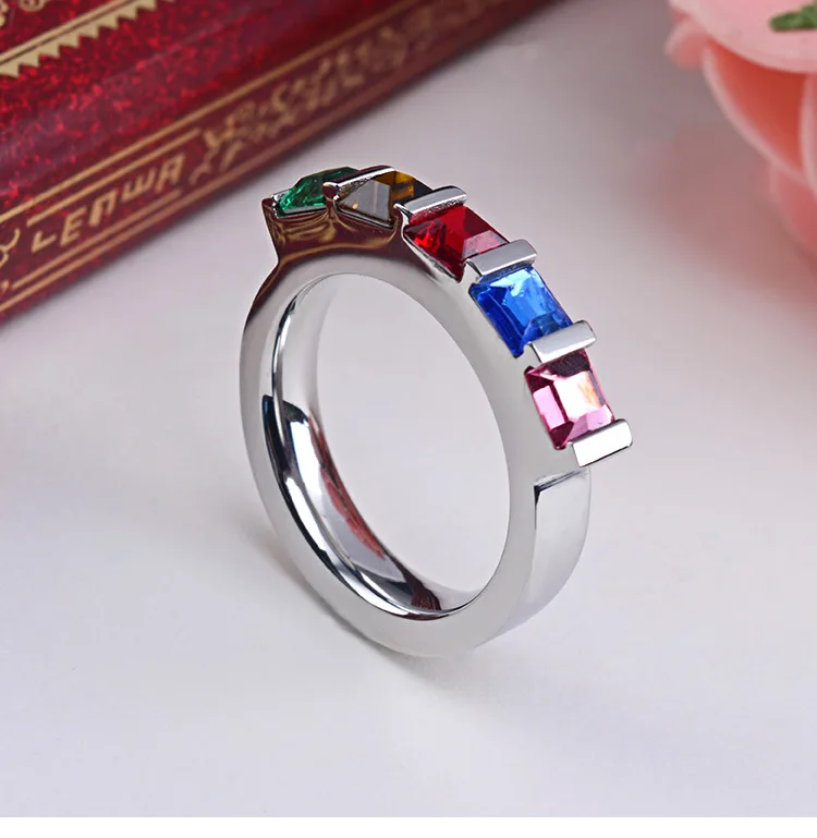 Лазерная вырезка инкрустация из нержавеющей стали пятицветное Радужное