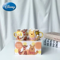 disney pooh bear cartoon water cup couple pair cup home mug cute milk coffee cup