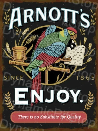 

20x30cm Arnotts Biscuits Rustic Tin Sign or Decal