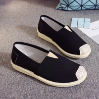 womens flats loafers straw espadrilles ladies casual comfortable slip on lazy shoes female canvas shoes spring autumn pw112