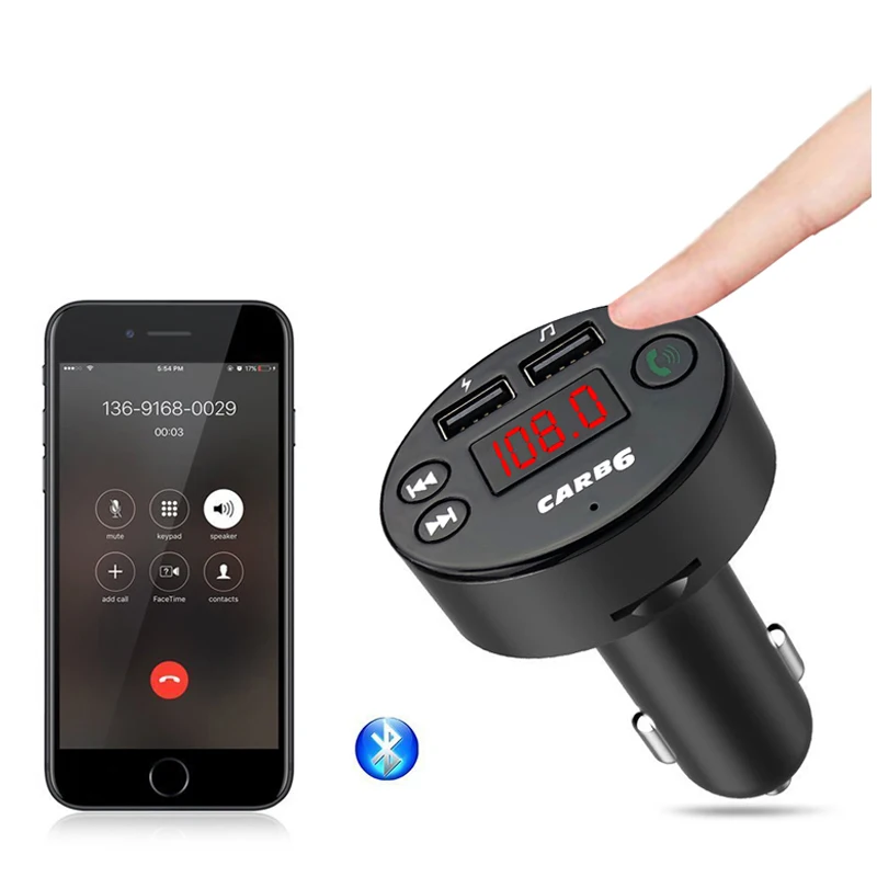 FM-передатчик Bluetooth-совместимый модулятор громкой связи MP3-плеер беспроводной