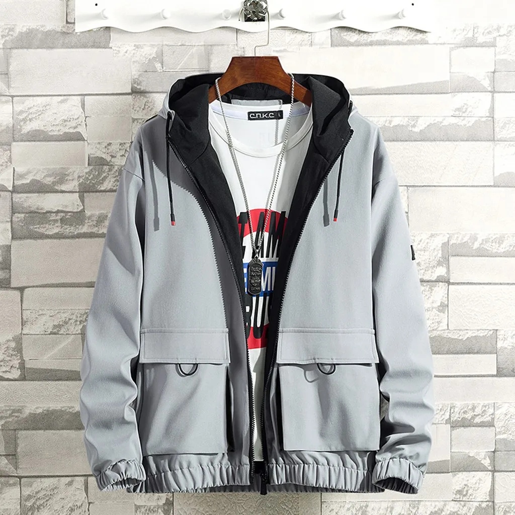 Новинка 2019 куртки мужские зимние теплые лоскутные приталенные толстовки верхняя