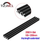 Алюминиевый профиль 2060 V-Slot, черный, европейский стандарт, анодированный линейный рельс длиной 100-1200 мм для ЧПУ 3D принтера, гравировального станка