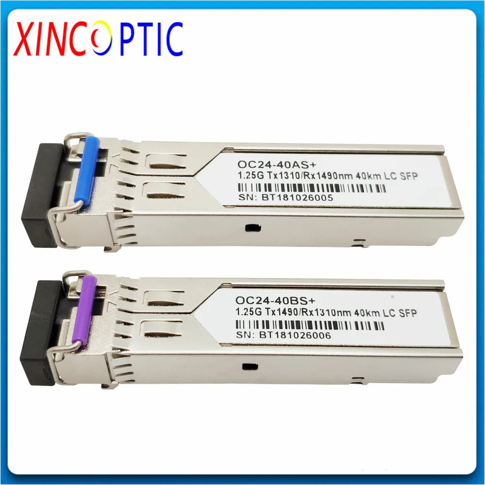 1 25G 1310/1490nm 40 км BIDI WDM LC/SC Fibe SFP модуль приемопередатчика совместимый GE LH40 SM1310/SFP