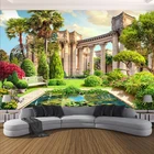 Пользовательские 3D самоклеющиеся обои римская колонна садовый пейзаж фотообои гостиной спальни интерьер домашний декор водостойкие